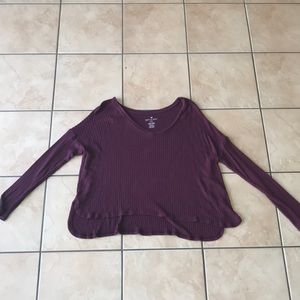 Long sleeve ribbed top